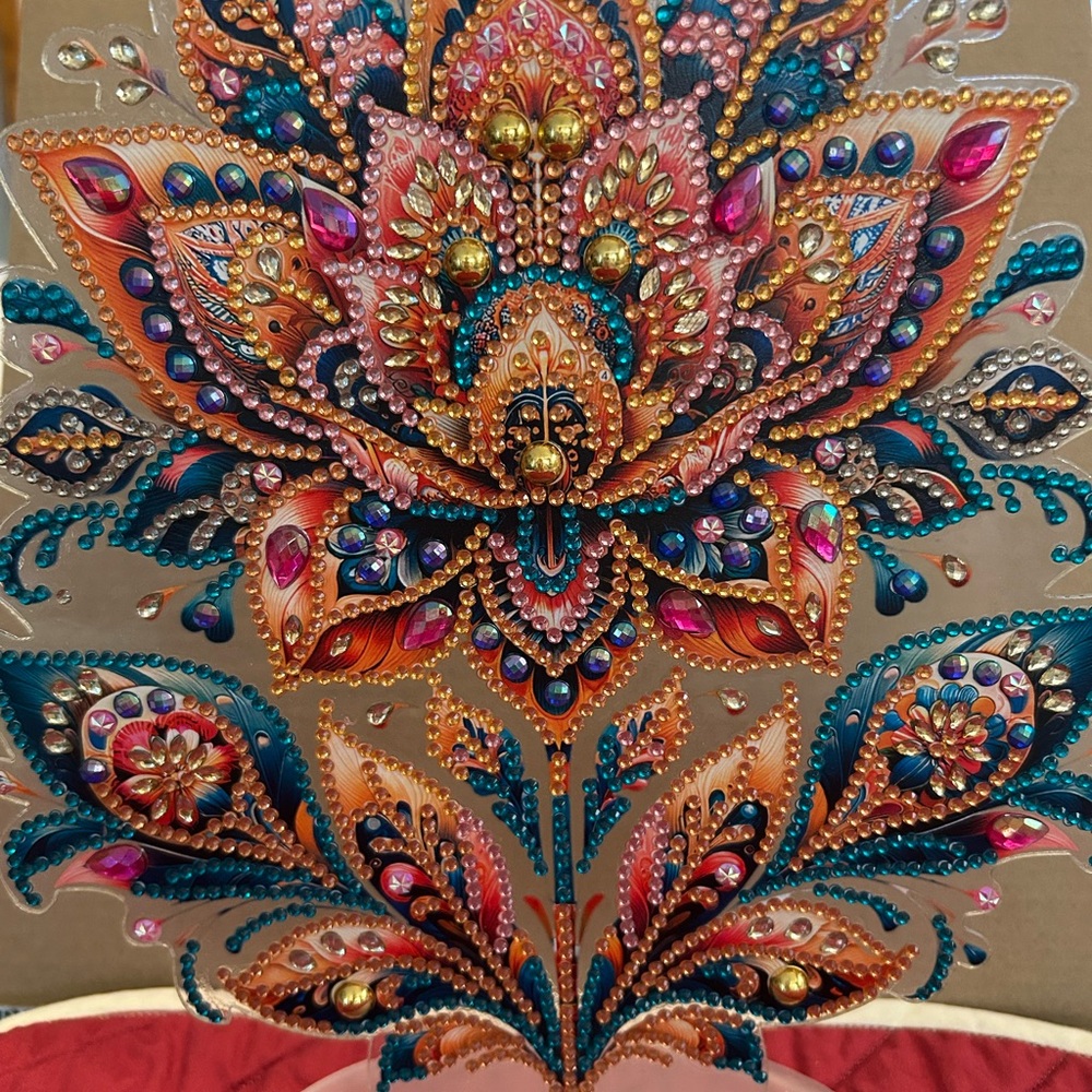 Ornate Multicolor Floral.      Orange Flower